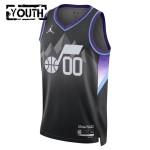 Maillot NBA Utah Jazz Personnalisable Jordan 2025-26 Statement Edition Noir Swingman - Enfant